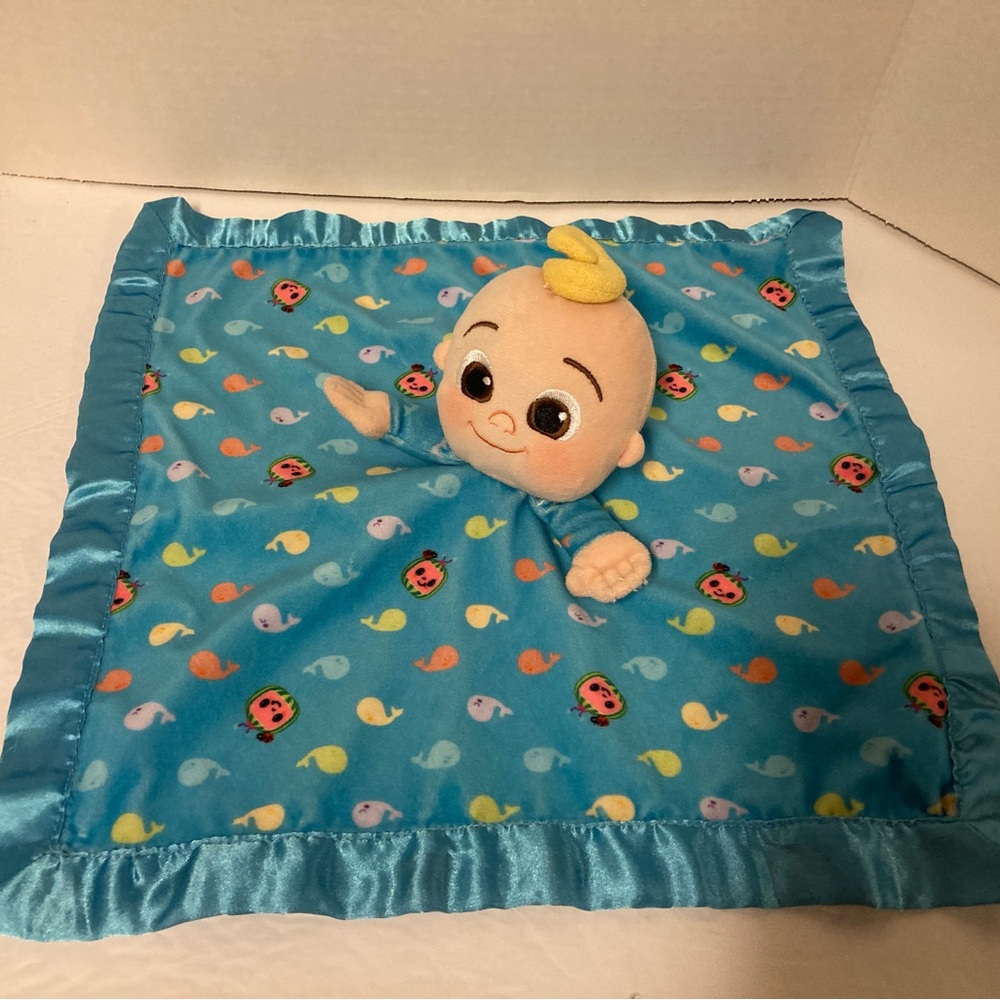 Cocomelon Blue JJ Baby Lovey Security Blanket Snuggle Blankie